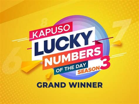 Kapuso Lucky Numbers of the Day Season 3 Grand Prize Winner .
